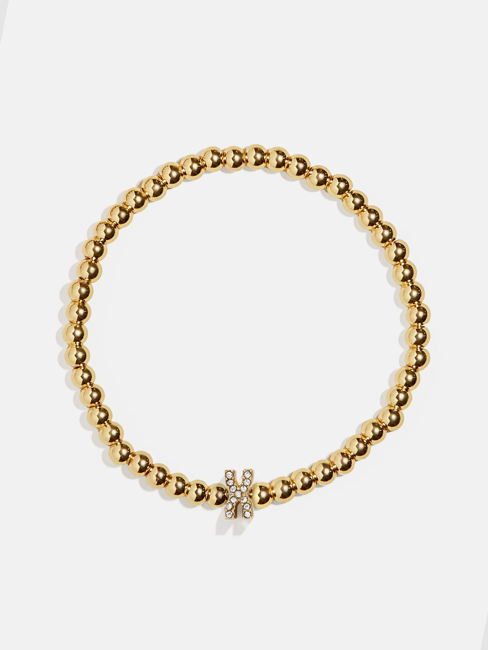 Initial Pisa Bracelet - Pavé Vertical - Gold / X | BaubleBar