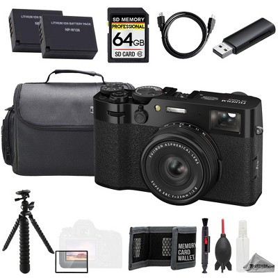 FUJIFILM X100VI Digital Camera (Black) Value Kit with 64GB Memory Card, Tripod & Extra Battery | Target