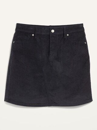 High-Waisted Button-Fly Corduroy Mini Skirt for Women | Old Navy (US)