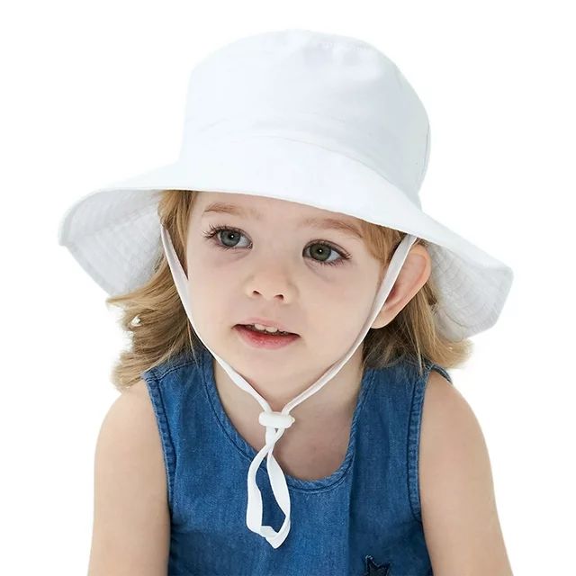 Peaoy Baby Sun Hat UPF 50+ Sun Protective Wide Brim Beach Hat for Toddler Girls Boys Kids | Walmart (US)
