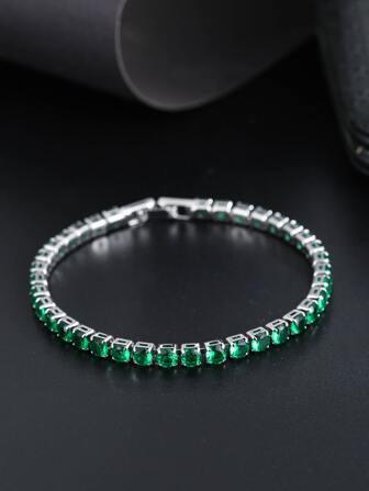 Kubieke Zirconia Decor Armband | SHEIN