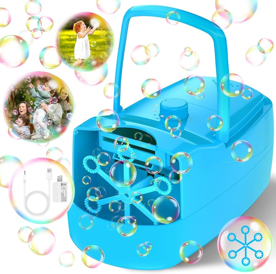 Bubble Machine, Automatic 18000+ Per Minute Big Bubbles Blower Maker for Kids Toddlers with 2 Spe... | Amazon (US)
