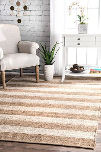 Nuloom Alisoa Dlatweave Stripes Jute Area Rug  | Amazon (US)