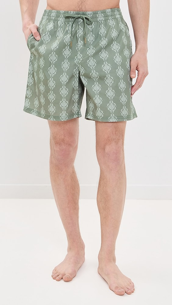 Rhythm Ornate Stripe Beach Shorts 7" | Shopbop | Shopbop