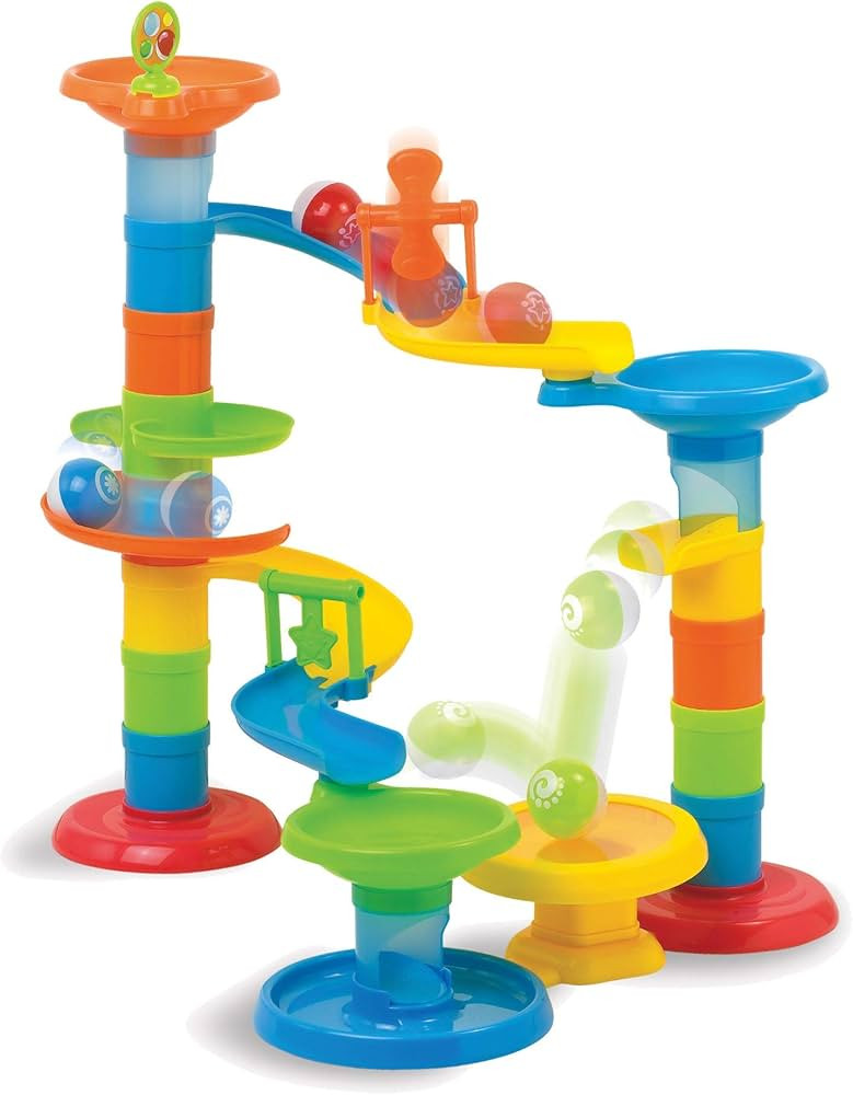 Fat Brain Toys Roll & Bounce Tower - Beginner Ball Run for Toddlers & Kids | Amazon (US)