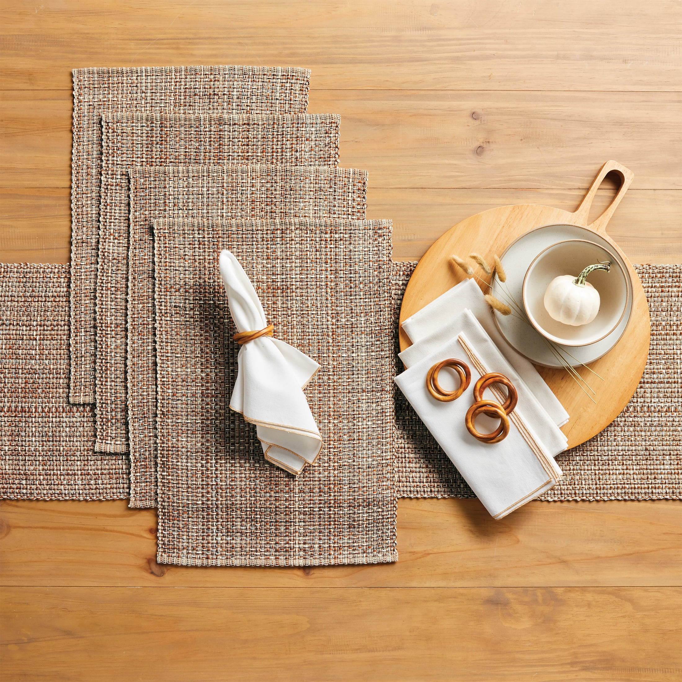 Better Homes & Gardens Multi Woven Cotton 13-Piece Coordinated Dining Set | Walmart (US)