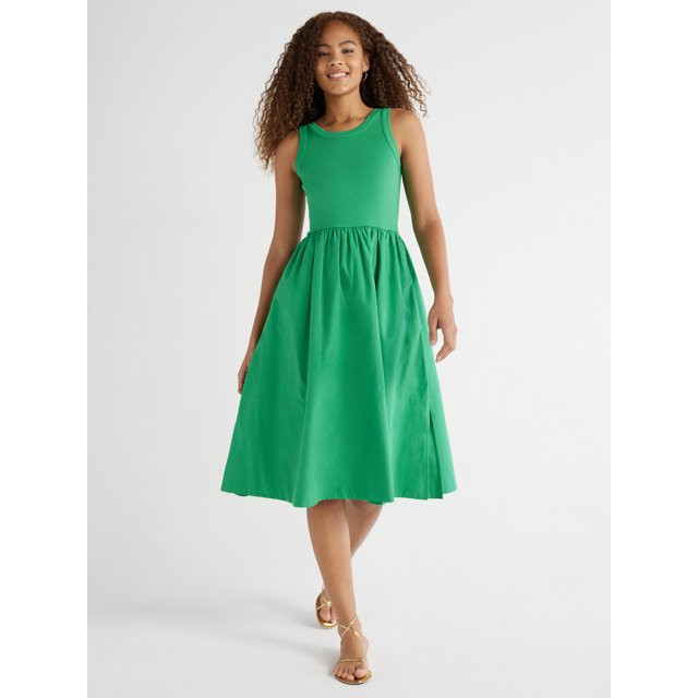 Free Assembly Women’s Mixy Tank Dress, Sizes XS-XXL | Walmart (US)