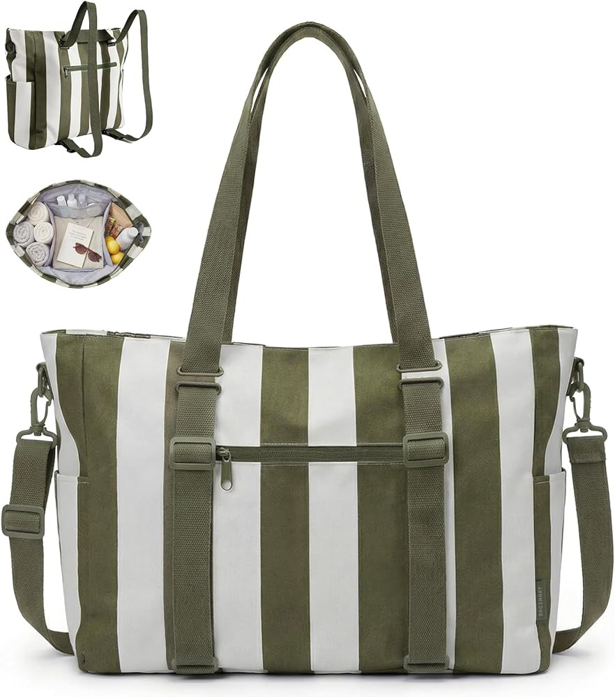BAGSMART Large Beach Bag for Women, Oversize Tote Bag for Travel/Pool/Summer | Amazon (US)