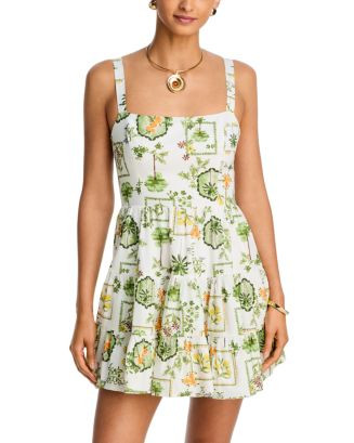 AQUA Garden Print Mini Dress - Exclusive | Bloomingdale's Women | Bloomingdale's (US)
