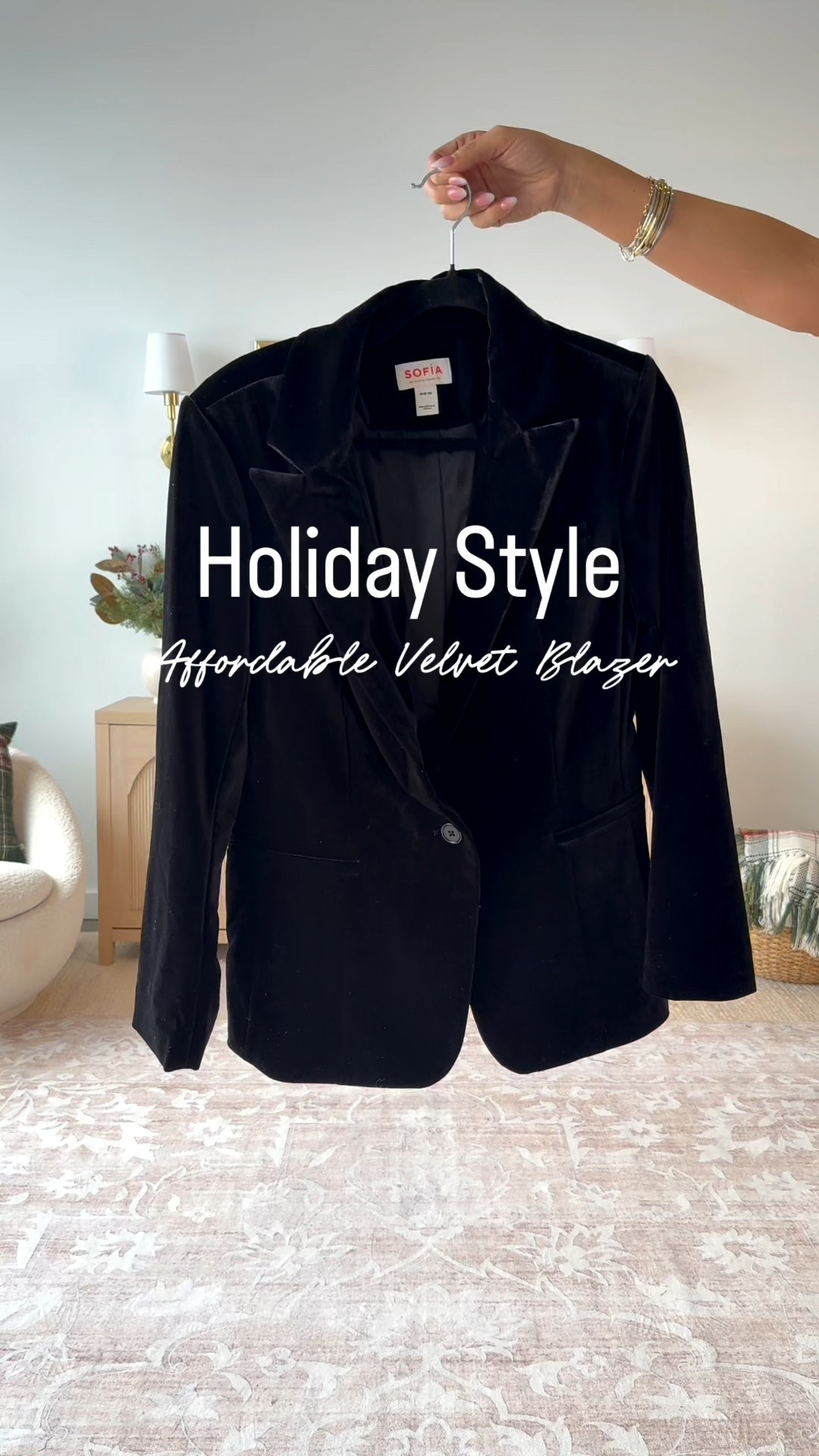 This super affordable velvet blazer is holiday-ready and perfect for kicking off the new year. Dress it up, pair it with denim, elevate the whole vibe—she’s comfortable, chic, and easy on the wallet. 
Blazer- small and tts 
Denim- 2 long 
Velvet top- small 
#LTKParties 

#LTKTall #LTKFindsUnder50 #LTKOver40 #LTKU #LTKHoliday