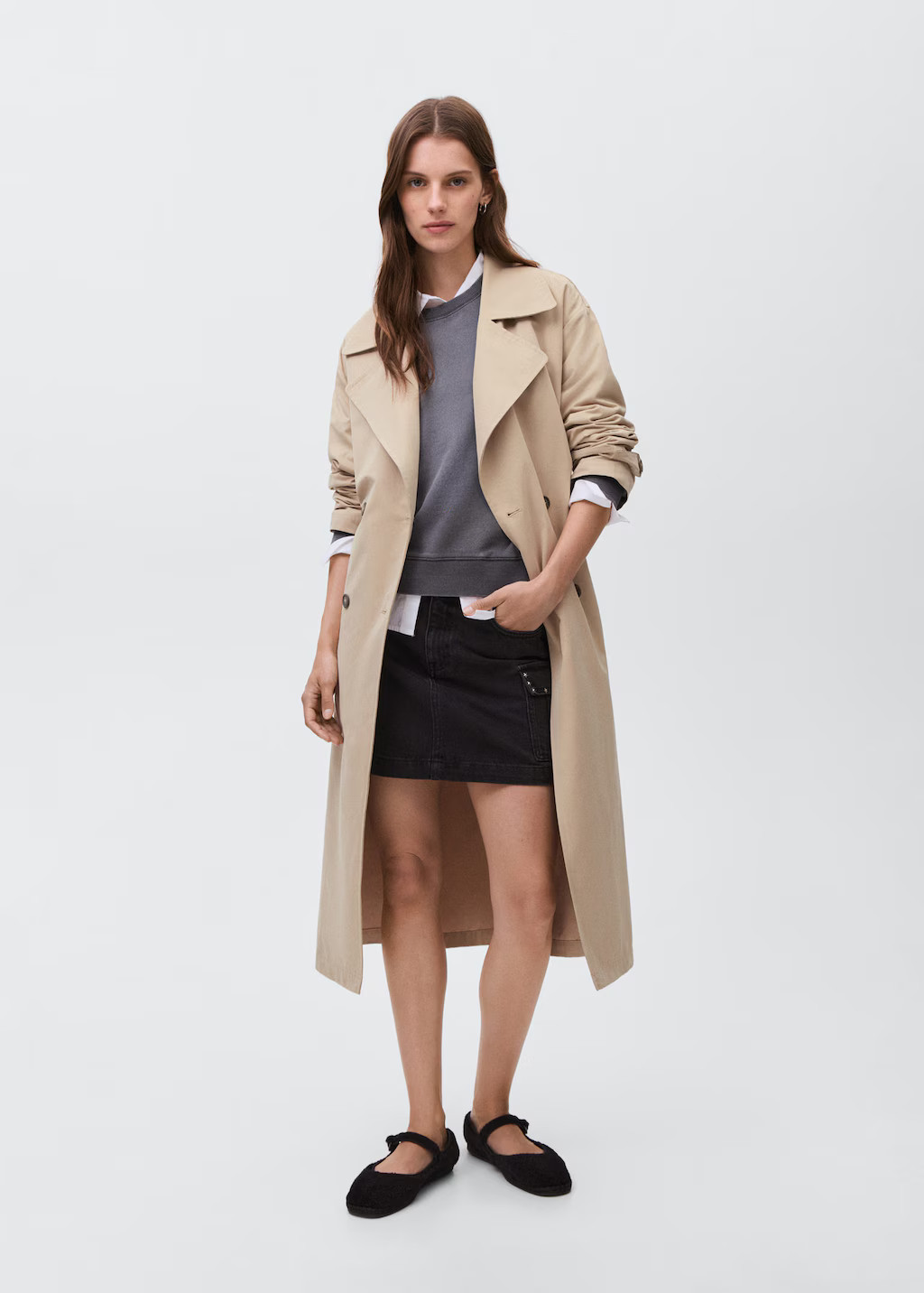 Classic trench coat with belt beige - Teenage girl - M - MANGO TEEN | Mango (US/MX/AU)