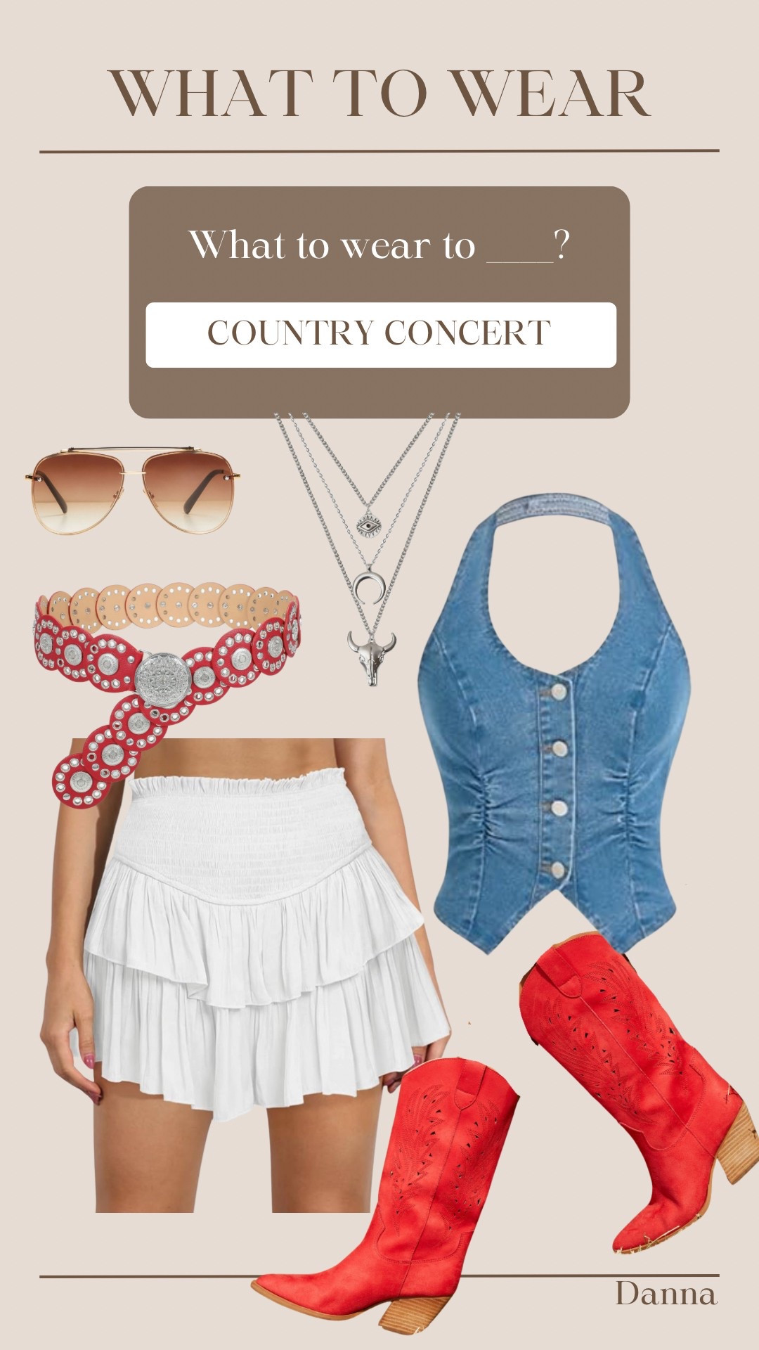 Country concert outfit // country outfit inspo // western wear // western outfit // amazon outfit // western style // western fashion // red boots // red cowboy boots 

#LTKFindsUnder100 #LTKStyleTip #LTKShoeCrush