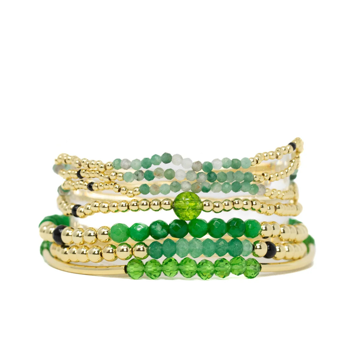 Green + Gold Spirit Stack | Allie + Bess