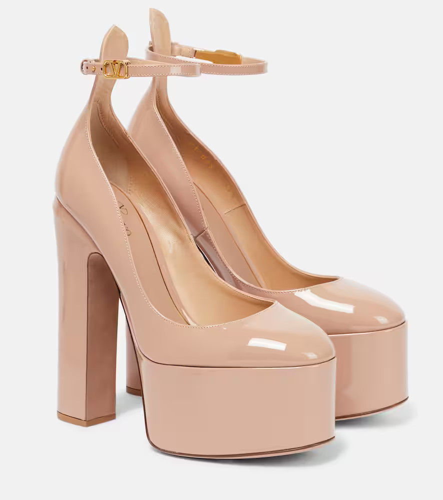 Valentino Garavani Tan-Go patent leather platform pumps | Mytheresa (US/CA)