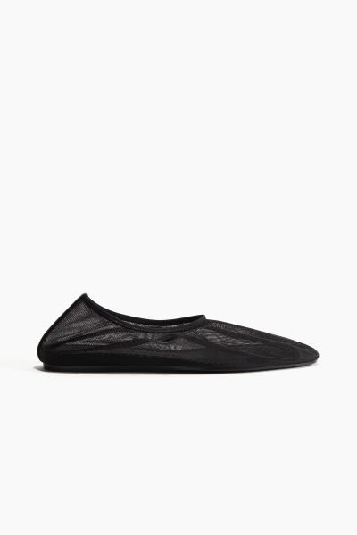 Mesh Ballet Flats - No heel - Black - Ladies | H&M US | H&M (US + CA)