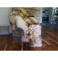 Original Brown Mouflon Xxl 50"" X 30"" Genuine Natural Sheepskin Rugs Exclusive Rug Gray Outdoor Che | Etsy (US)