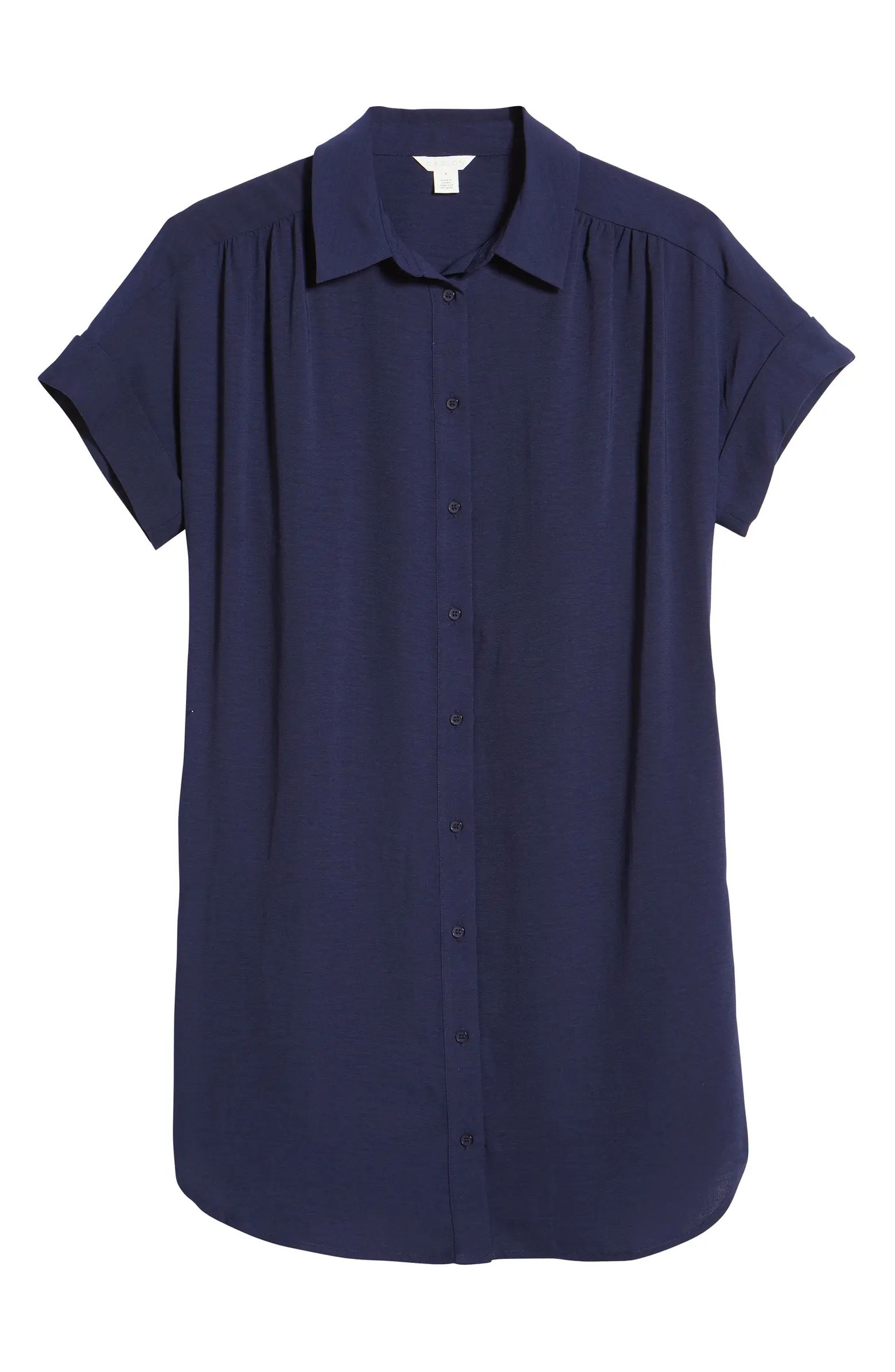Caslon® Short Sleeve Shirtdress | Nordstrom | Nordstrom