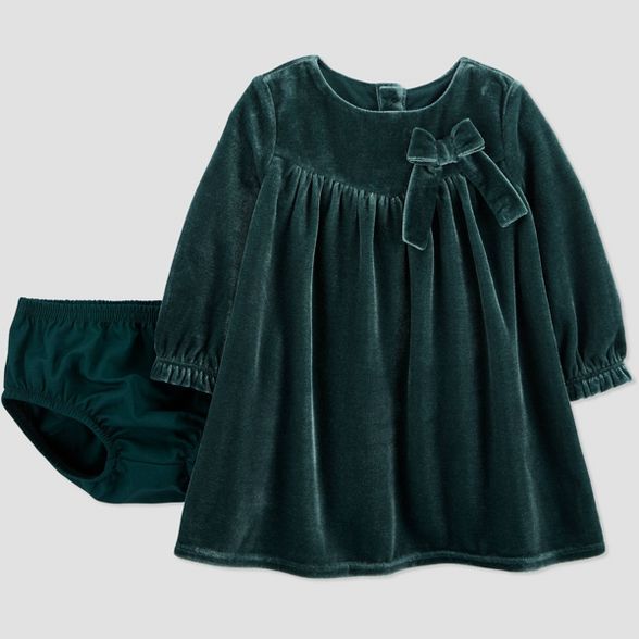 Baby Girls' Velvet Dress - Just One You® made by carter's Emerald Green | Target
