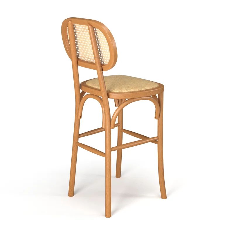 Solid Wood With Natural Cane Stool | Wayfair North America