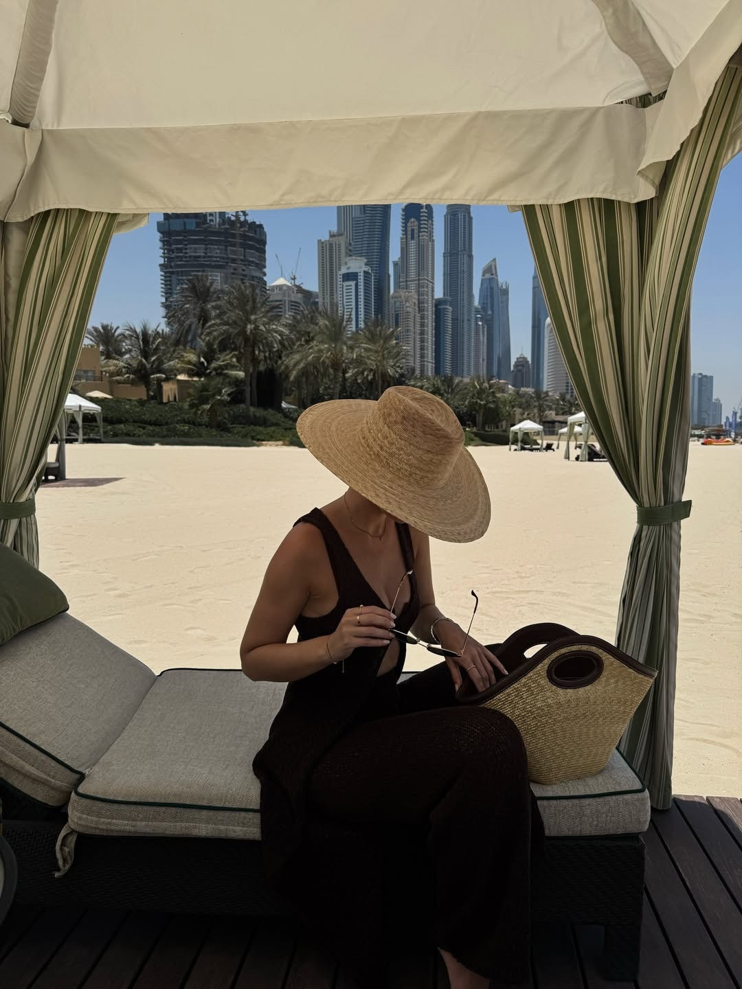 Summer holidays outfit inspiration 🏝️ Because of Alice chocolate brown knit skirt co ord, vacation, beach, island

#LTKsummer #LTKstyletip