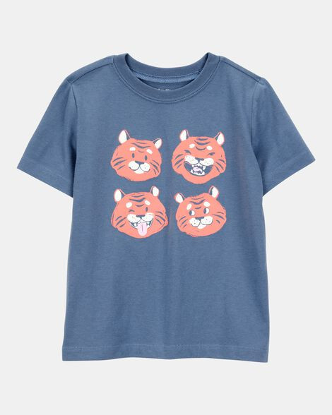 Toddler Tiger Short-Sleeve Graphic Tee - Blue | Carter's Inc