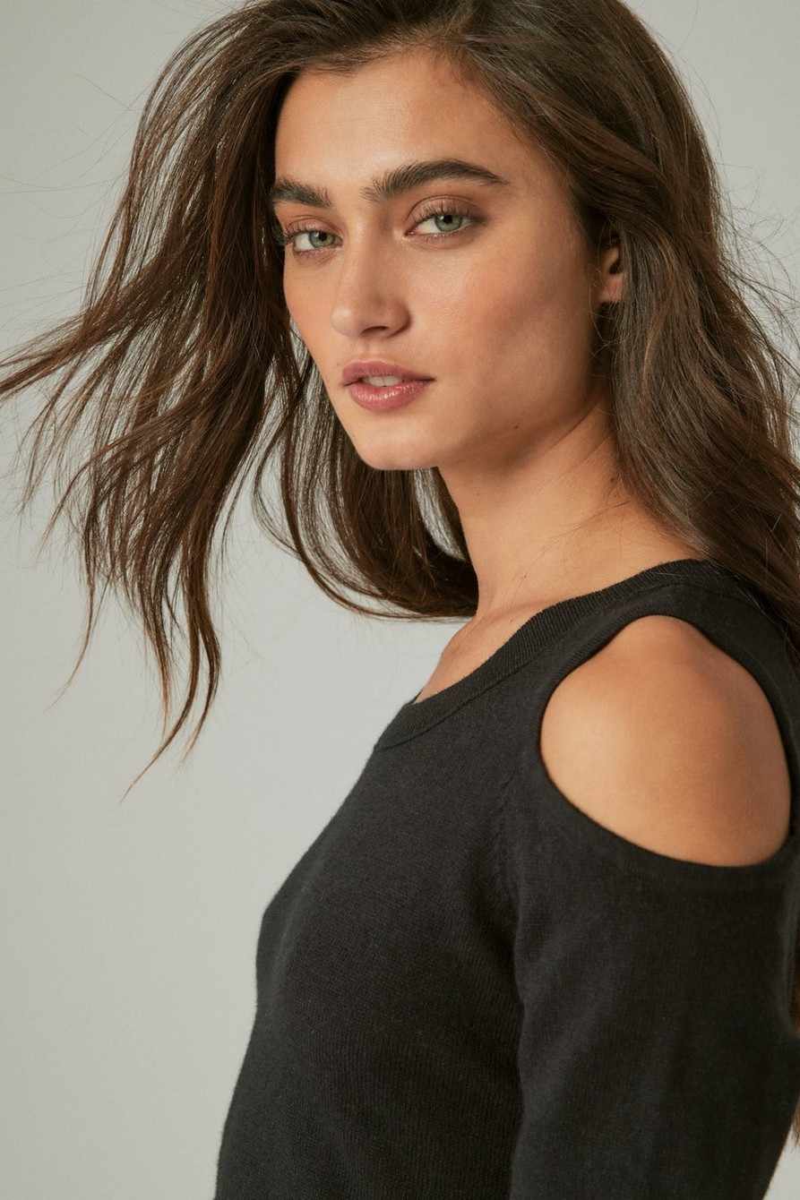 CLOUD SOFT COLD SHOULDER SWEATER | Lucky Brand