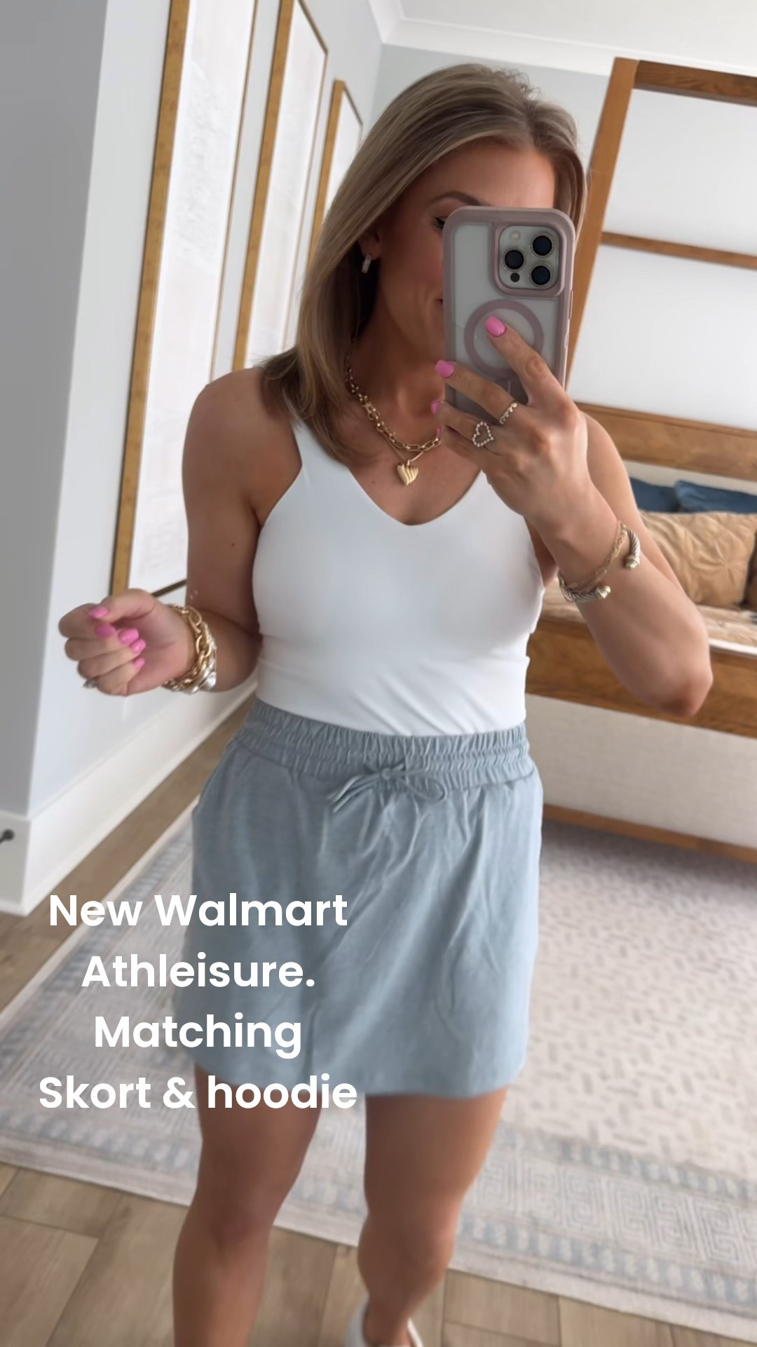 Mom uniform unlocked 😌✨ This matching skort + zip-up jacket set from Walmart is SO good and the material truly feels unreal. It’s soft, stretchy, and lightweight—perfect for busy days, school drop-off, errands, travel, or just everyday mom life.

The skort gives you the look of a skirt with the comfort of built-in shorts, and the matching jacket makes it an easy throw-on outfit that still looks put together. I styled it with a simple tank and white sneakers for a comfy-cute look you’ll reach for on repeat.

Affordable, flattering, and practical—Walmart is seriously winning with their activewear sets lately 🙌

#WalmartFashion #WalmartOutfit #WalmartActivewear #MomUniform #MatchingSet #SkortOutfit #EverydayStyle #ComfyButCute #AffordableFashion #CasualOutfit #LTKFinds #MomLifeStyle