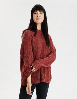AE Oversized Long Pullover Sweater | American Eagle Outfitters (US & CA)