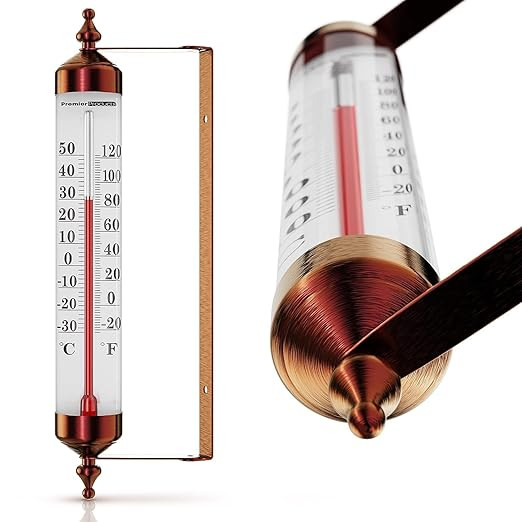 10.3 inch New Premium Steel Thermometer Indoor/Outdoor Waterproof Decorative (Adjustable Angle) | Amazon (US)