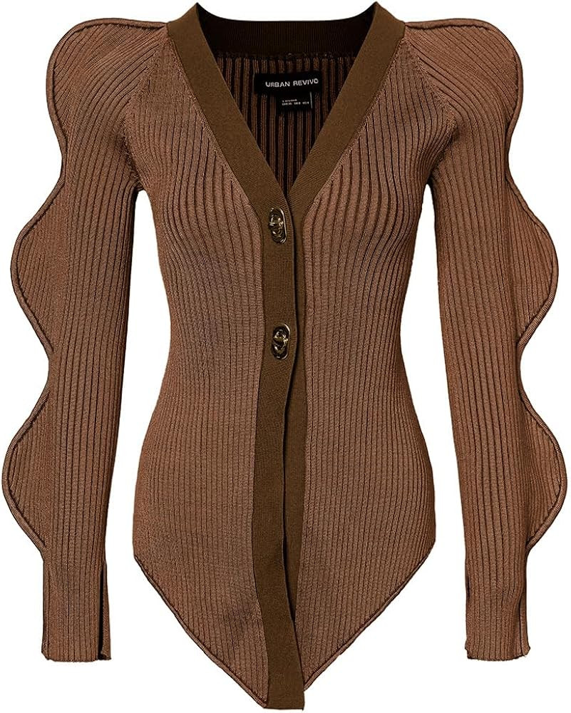 Women Cardigan Sweaters Long Sleeve Knitted V-Neck Open Front Button Down Outwear Trendy 2024 Fal... | Amazon (US)
