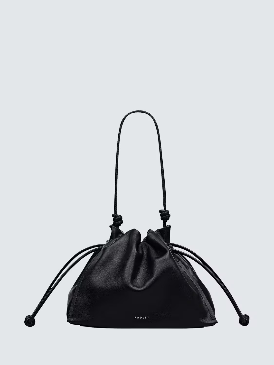 The Roxburgh Medium Drawstring Cross Body Bag, Black | John Lewis (UK)