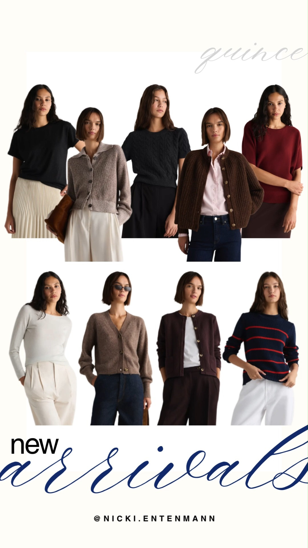 Explore the latest Quince new arrivals featuring cozy knits and elevated fall layering essentials. This edit highlights collar button-down cardigans, cable-knit short-sleeve tops, rich chocolate and burgundy sweaters, classic v-neck cardigans, and striped crewnecks. Refresh your preppy wardrobe with these luxurious, affordable autumn staples.

#quince #quincefinds #newarrivals #fallknits #preppycasual #everydayfashion #outfitinspiration 

 #LTKgrwm #LTKootd #LTKTravel