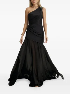 Aeris one-shoulder draped dress | Farfetch Global