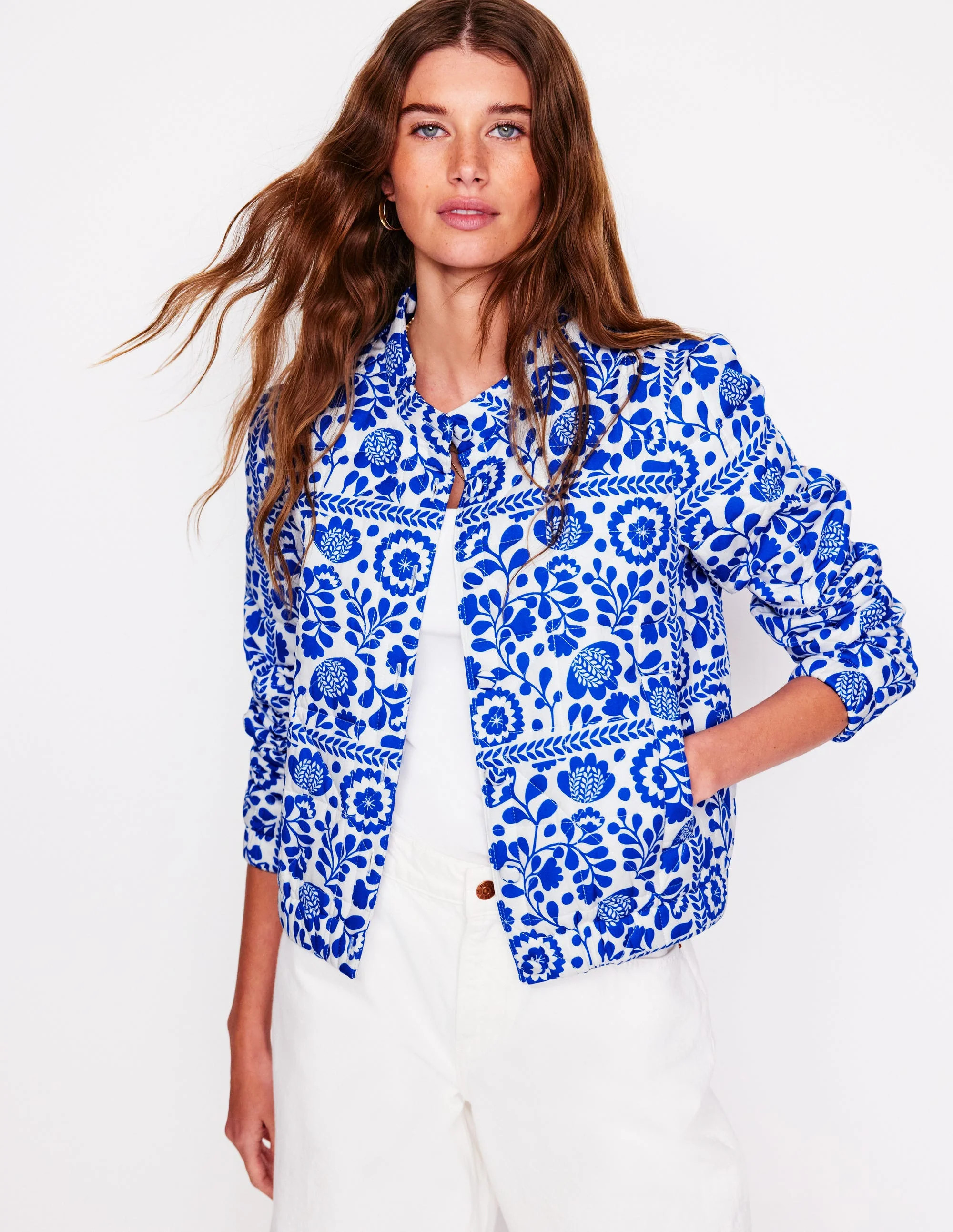 Highbury Quilted Jacket-Vine Tile | Boden (US)
