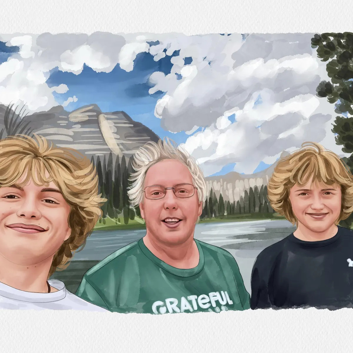 Custom Family Portrait from Photo, Hand-Painted Painting, Family Print, Illustration, Drawing | Etsy (Global)