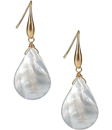 Patricia Nash Seashore Pearl Shell Dangle Drop Earrings - Egyptian Gold/Pearl | Dillard's