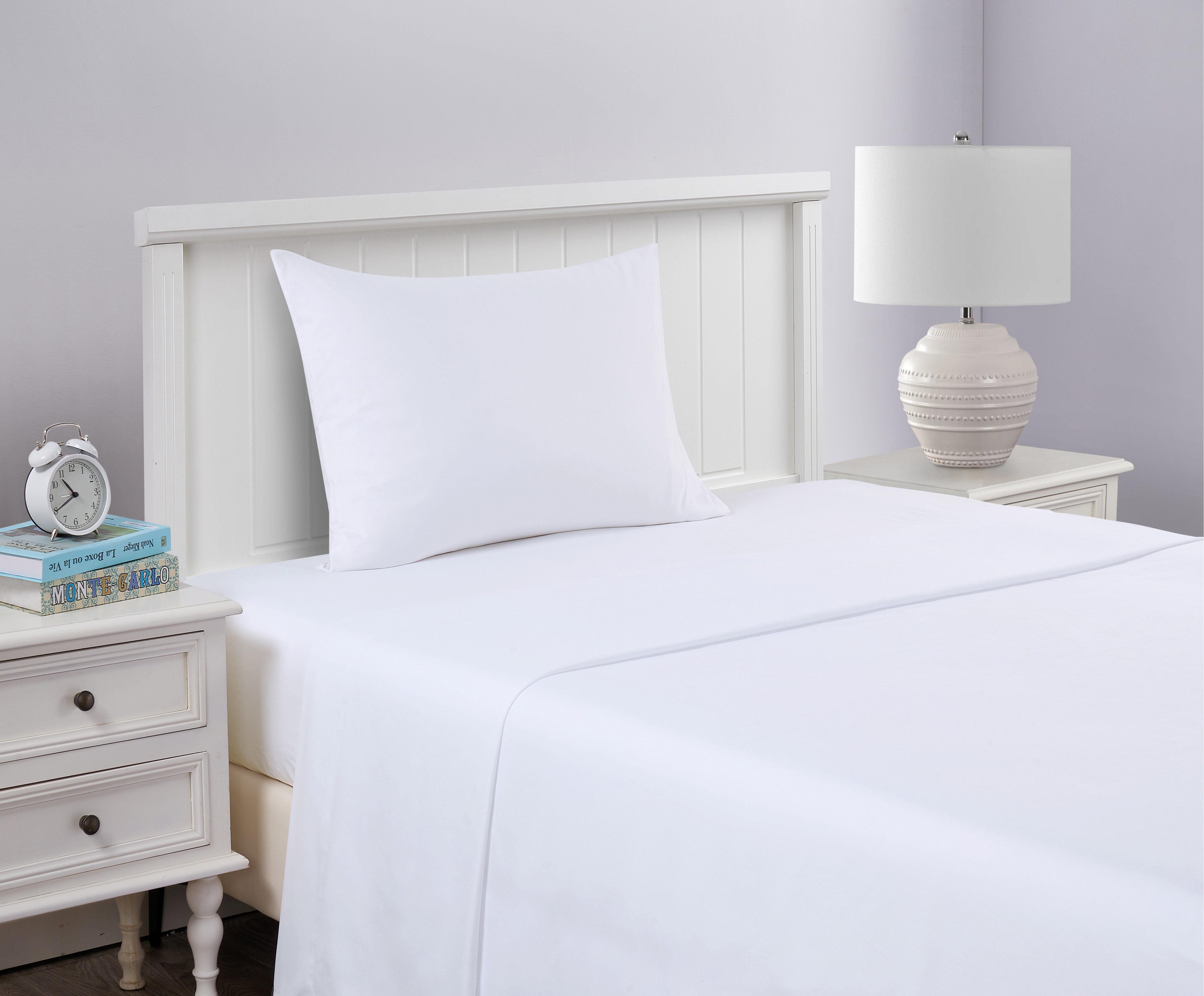 Your Zone Kids Soft Microfiber Sheet Set, White, Twin, 3 Pieces, Easy Care | Walmart (US)