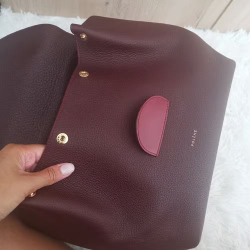 Numéro un leather handbag  - Burgundy 38 | Vestiaire Collective (Global)