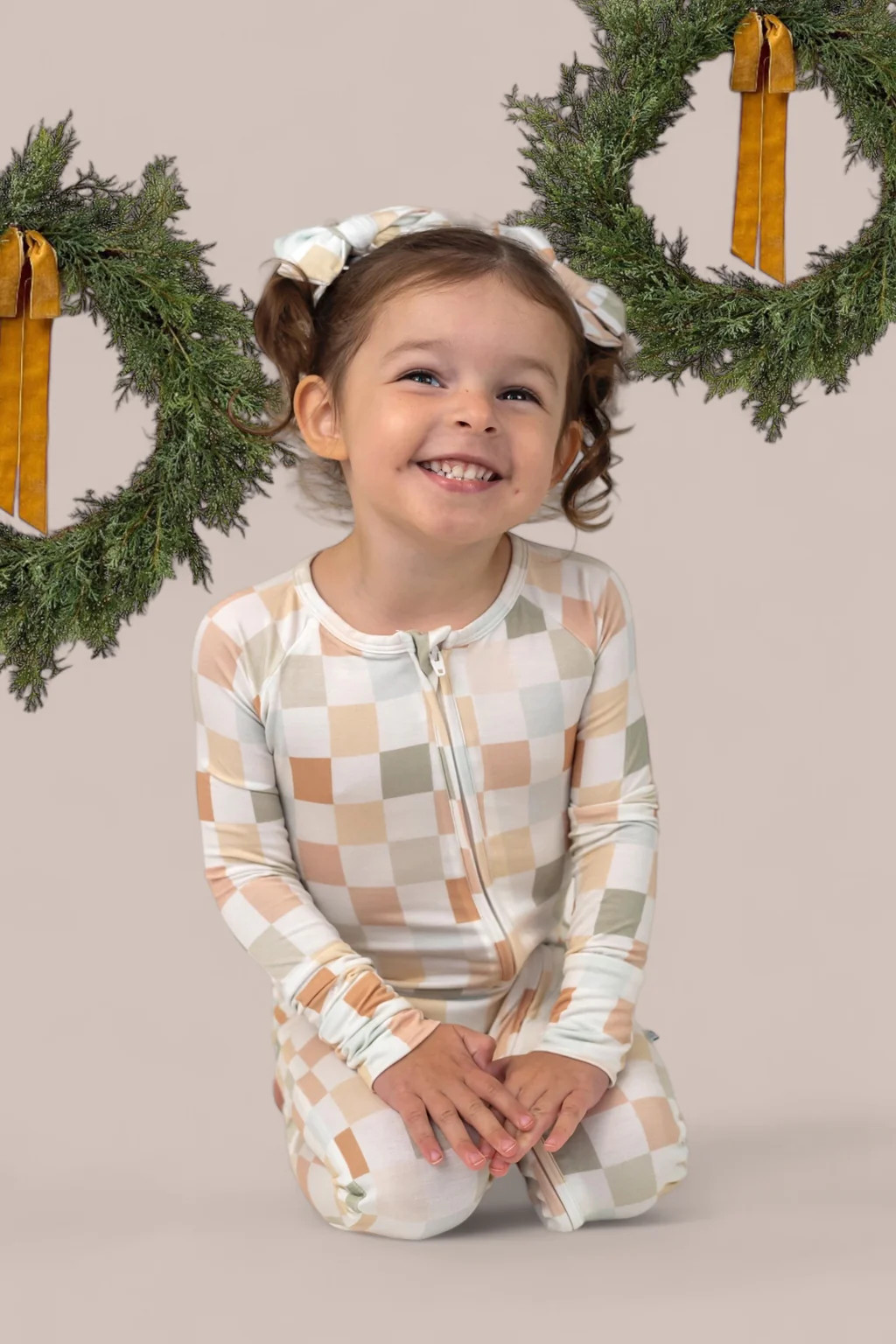 MUTED CHECKERS DREAM ROMPER | Dream Big Little Co.