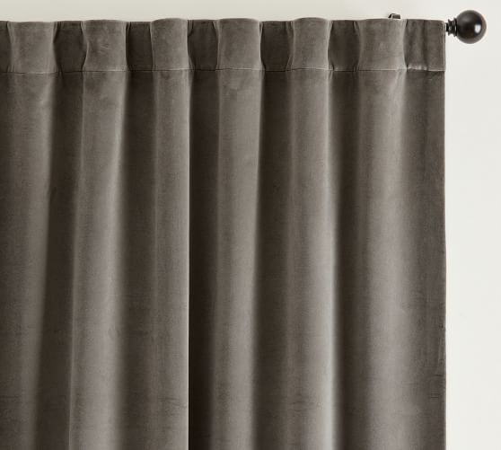 Velvet Twill Blackout Curtain | Pottery Barn (US)