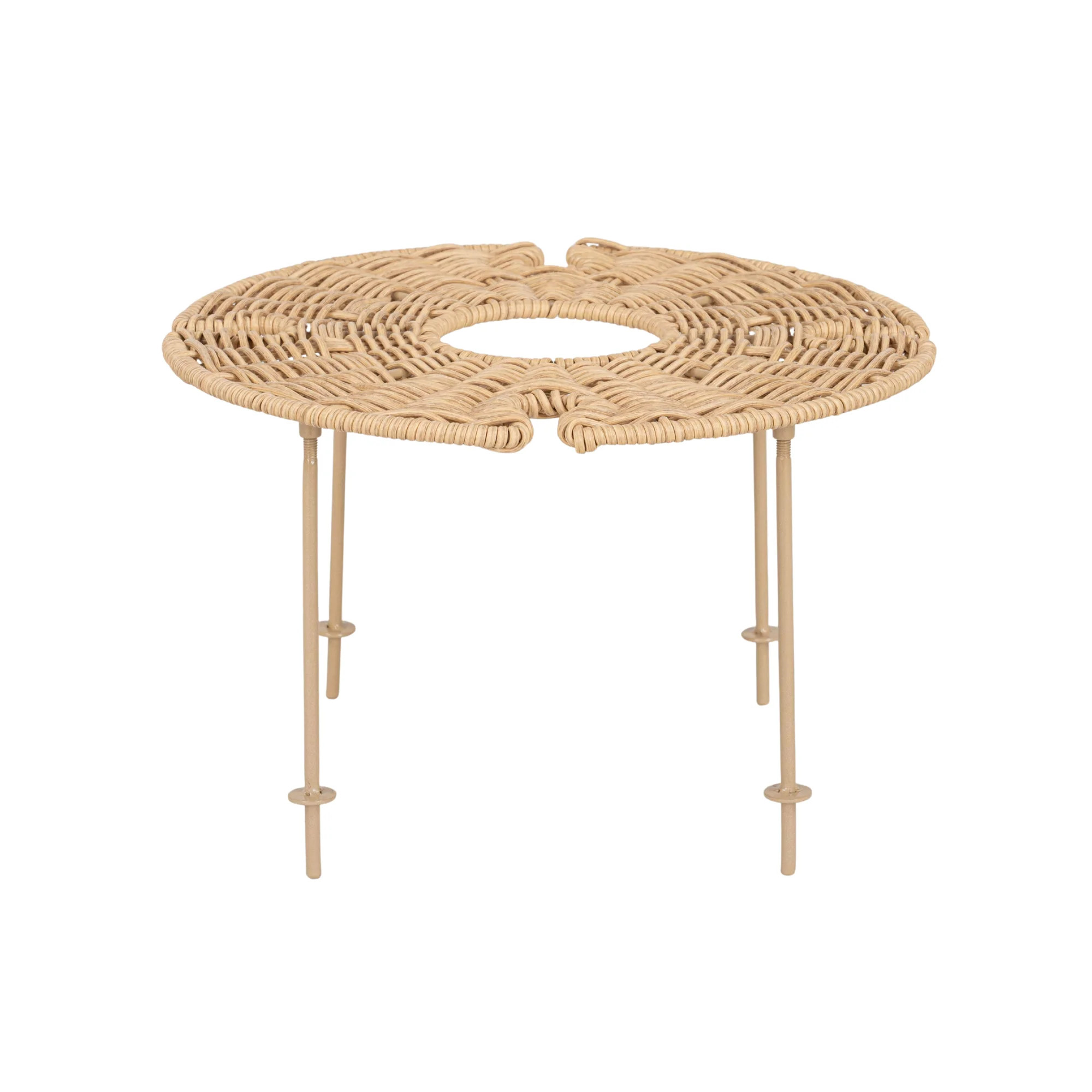 Better Homes & Gardens Rattan Tray with Legs & Wine Holders | Walmart (US)