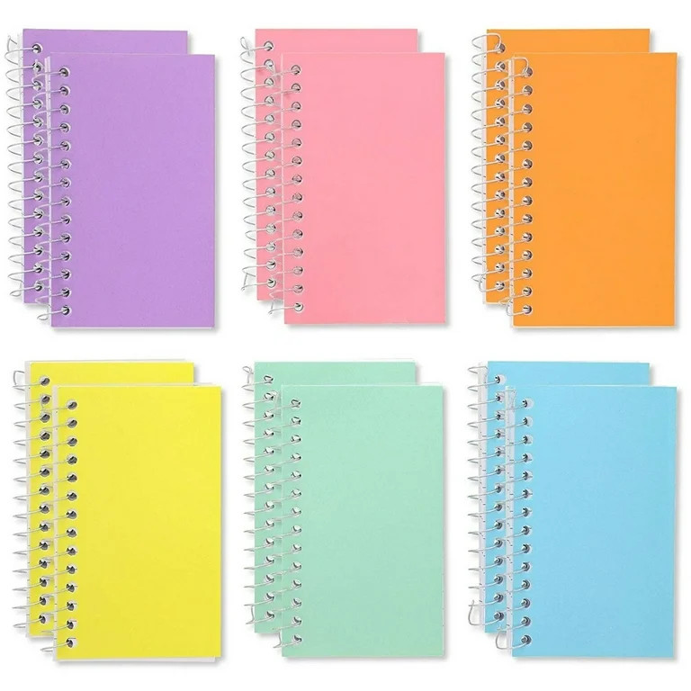 12-Pack Small Spiral Notebook 3x5, 80 Sheets Per Notepad, College Ruled Lined Paper for Office Su... | Walmart (US)