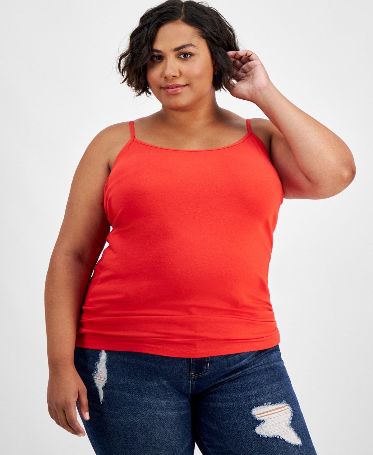 Aveto Trendy Plus Size Tank Top - Fiery Red | Macy's
