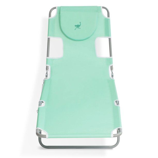 Ostrich Outdoor Folding Adjustable Recliner Chaise Lounge Beach Pool Chair, Teal - Walmart.com | Walmart (US)