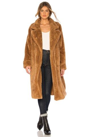 Teddy Fur Coat in Camel | Revolve Clothing (Global)