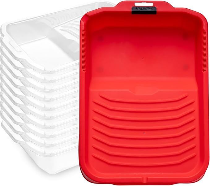 Mister Rui Paint Tray, 11 Pack, 9 Inch Paint Tray with 10 Liners, Thickened Plastic, Paint Pan Li... | Amazon (US)