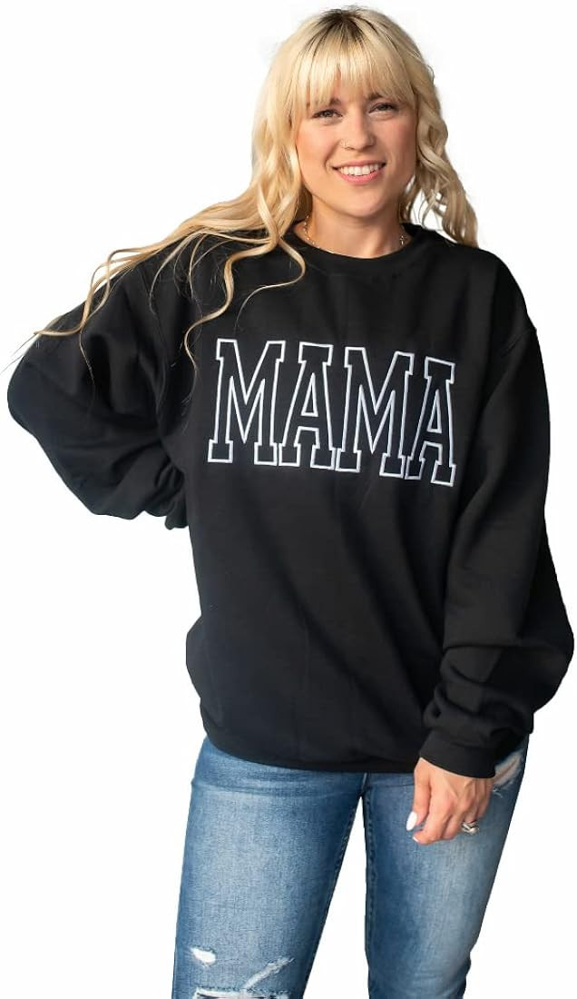 Lennox Jai Boutique Women’s Graphic Embroidered Long Sleeve Crewneck Sweatshirt, Fall & Winter ... | Amazon (US)