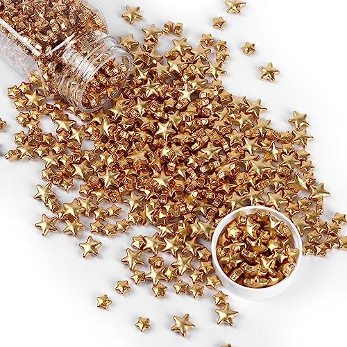 Cobakey Gold Star Sprinkles for Cake Decorations Bright Sugar Sprinkles for Cupcake Toppers Weddi... | Amazon (US)