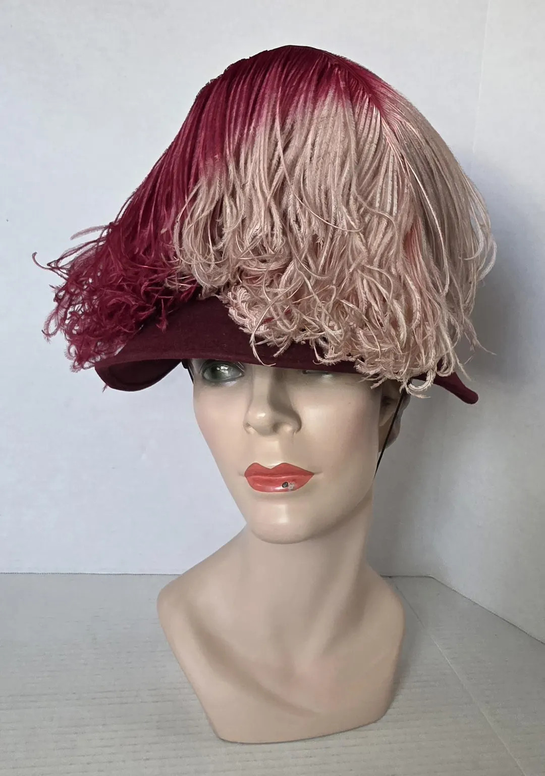 Vintage ~ Women's ~ Felt ~ Ombre' Ostrich Feather~ Beautiful ~ Hat ~ Bonnet - Etsy | Etsy (US)