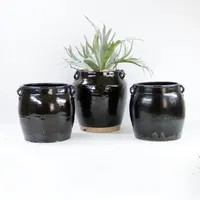 Vintage Black Pottery | Glazed Oil Pot - Etsy | Etsy (US)